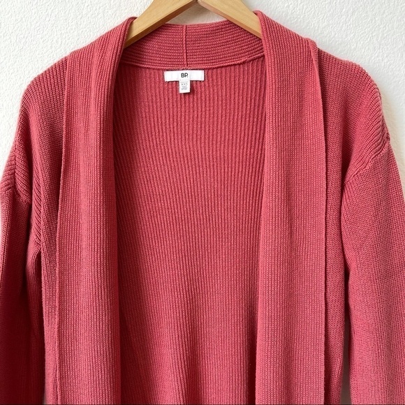 BP. Nordstrom Stitch Curve Hem Cardigan Coral XXS - Picture 8 of 12